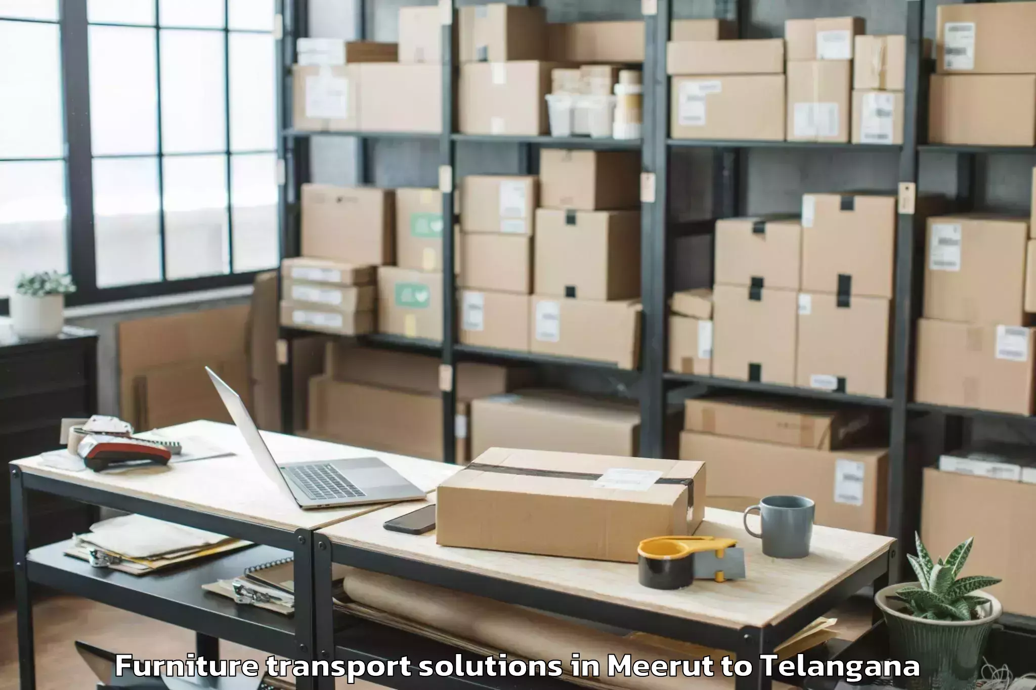 Hassle-Free Meerut to Nirmal Furniture Transport Solutions